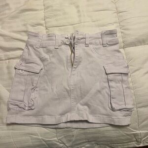 White Crago Mini Skirt